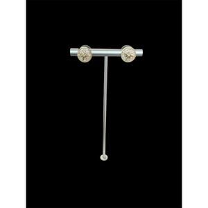 Gold Compass Stud Earrings